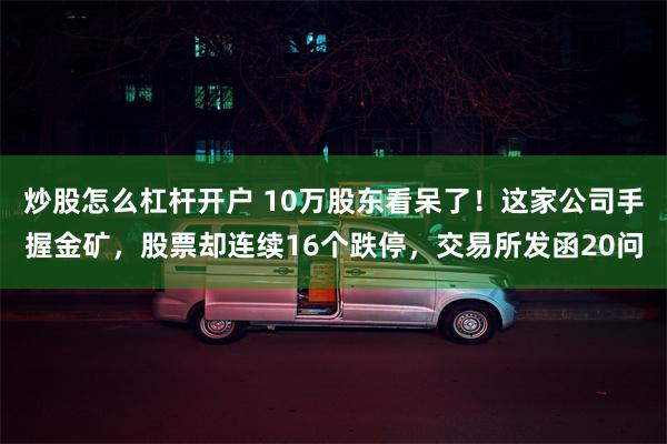 炒股怎么杠杆开户 10万股东看呆了！这家公司手握金矿，股票却连续16个跌停，交易所发函20问